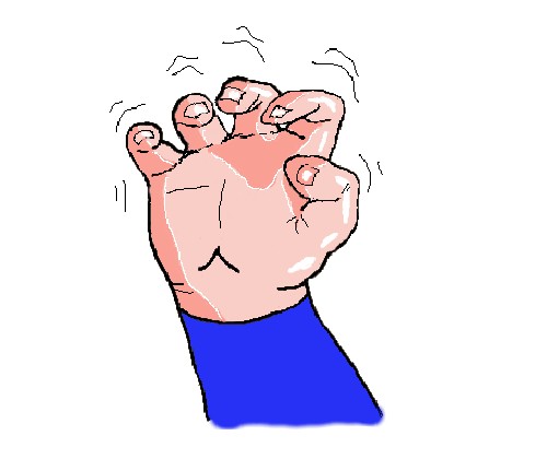 Diving signal For I Have A Cramp.