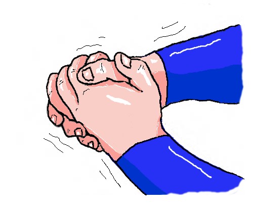 Diving signal For Hold Your Parner's Hand.