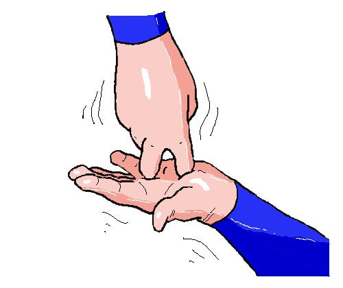 Diving signal For On Your Knees.