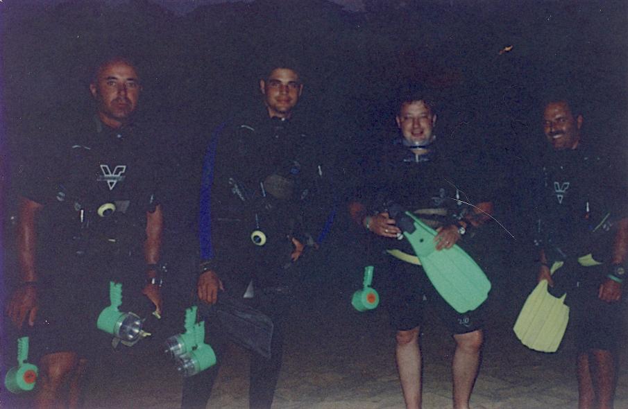 At the end of a night dive