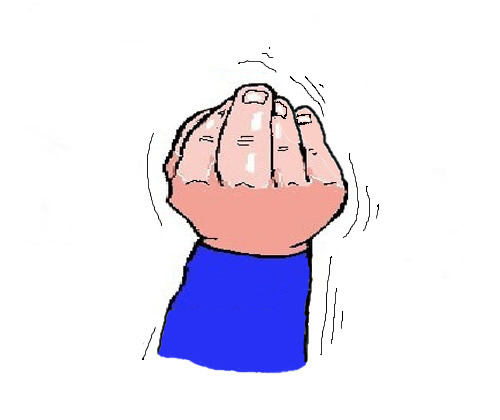 Diving signal For come closer or come here